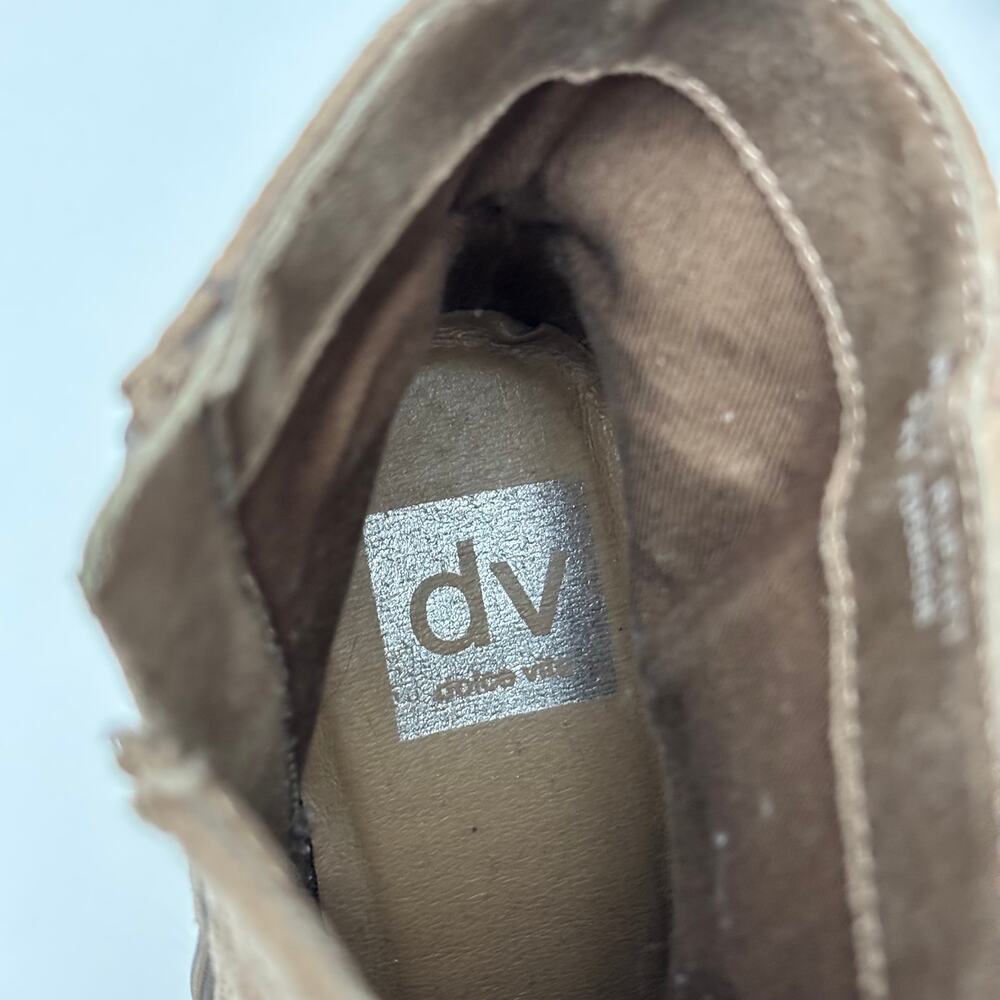 Dolce Vita Rupart Wedge Square Toe Ankle Bootie Truffle Tan Suede Women's Size 7 - Picture 6 of 10